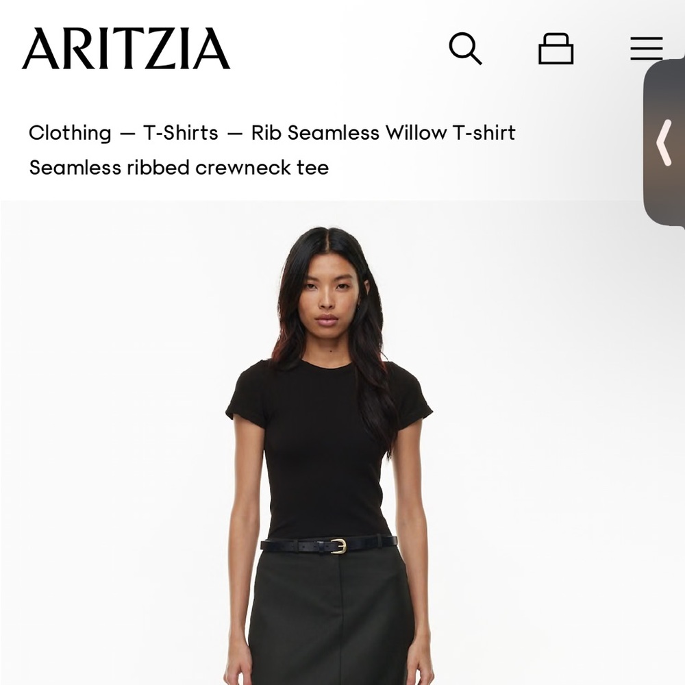 NWOT Sunday Best Rib Seamless Willow T-shirt